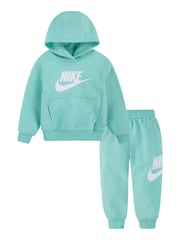 Nike Mint Green Little Kids Club Fleece Tracksuit Set - Image 2 of 4