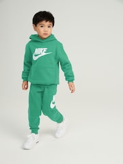 Nike Pale Green Little Kids Club Fleece Tracksuit Set - Image 1 of 8