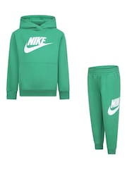 Nike Pale Green Little Kids Club Fleece Tracksuit Set - Image 2 of 8