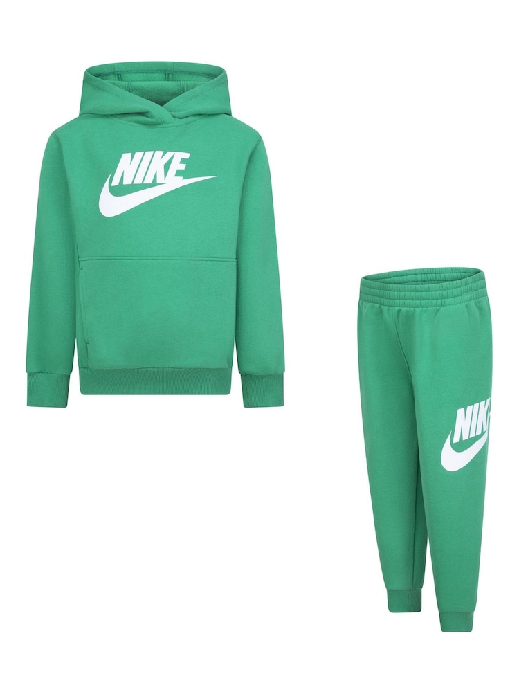 Nike Pale Green Little Kids Club Fleece Tracksuit Set - Image 2 of 8