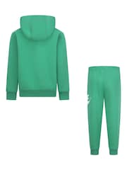 Nike Pale Green Little Kids Club Fleece Tracksuit Set - Image 3 of 8