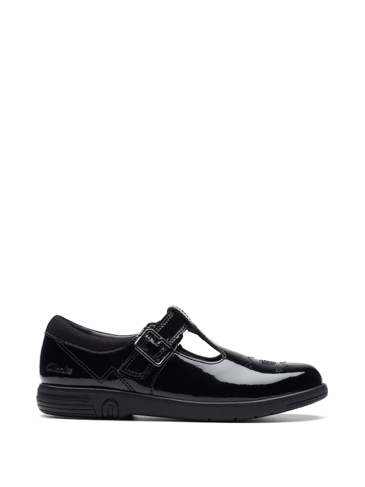 Clarks Black Patent Multi Fit Jazzy Tap Shoes - Image 1 of 7