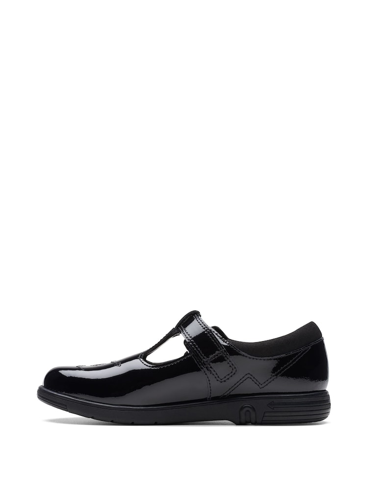 Clarks Black Patent Multi Fit Jazzy Tap Shoes - Image 2 of 7