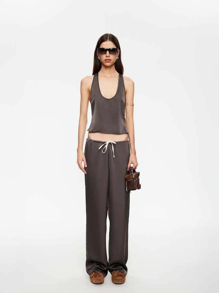 Lioness Brown Femme Tailored High Waisted Pants - Image 1 of 5