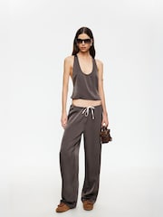 Lioness Brown Femme Tailored High Waisted Pants - Image 3 of 5