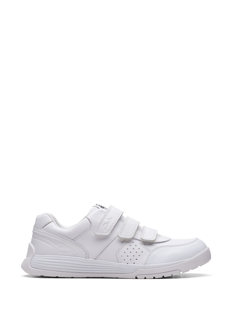 Clarks White Multi Fit Cica Star Orb Trainers - Image 1 of 5