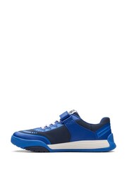 Clarks Blue Multi Fit Youth Combi Cica Star Flex Trainers - Image 2 of 7