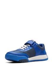 Clarks Blue Multi Fit Youth Combi Cica Star Flex Trainers - Image 4 of 7