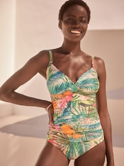 Tropical Print Tummy Control Swimsuit - Image 3 of 7