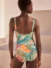Tropical Print Tummy Control Swimsuit - Image 4 of 7