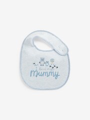 Blue Mummy/Daddy Baby 100% Cotton Bibs 2 Pack - Image 2 of 3