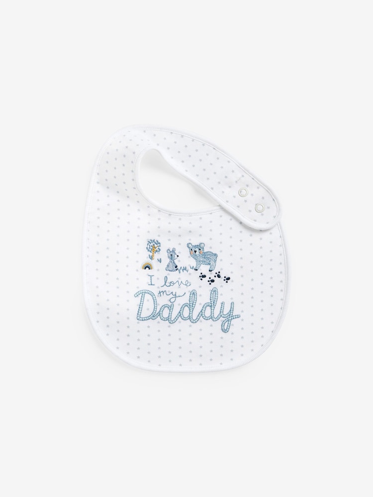 Blue Mummy/Daddy Baby 100% Cotton Bibs 2 Pack - Image 3 of 3