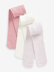 Pink/Neutral - Baby Strumpfhosen im 3er-Pack, Uni (0 Monate bis 2 Jahre) - Bild 1 von 4