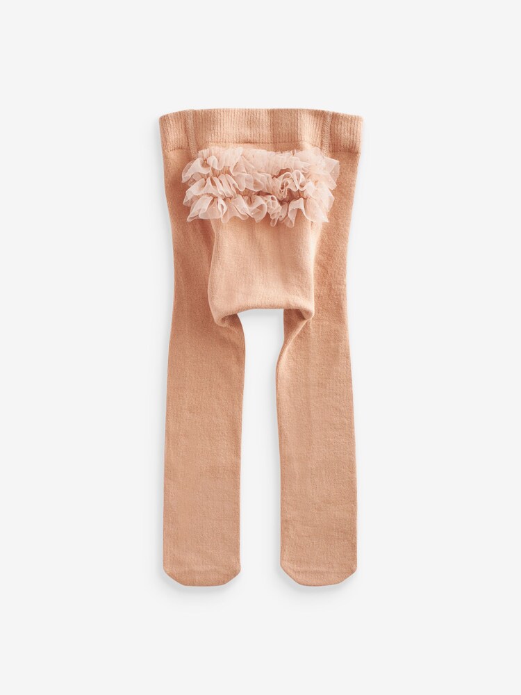 Pink/Cream Baby Tights 2 Pack (0mths-2yrs) - Image 2 of 3