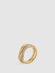 Reiss Gold Soma Maria Black Ring - Image 1 of 5