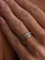 Reiss Gold Soma Maria Black Ring - Image 3 of 5