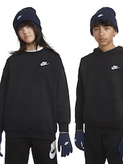 Granatowy - Dzianinowy zestaw Nike Club dla starszych dzieci: czapka beanie i rękawiczki (8–15 lat) - Image 3 of 6