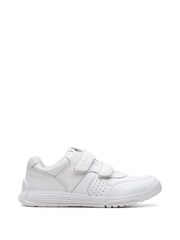 Clarks White Multi Fit  Kids  Cica Star Orb Trainers - Image 1 of 7