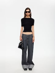 Lioness Black Bella Vita Cape Top - Image 1 of 5