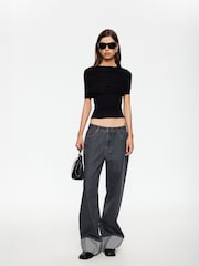 Lioness Black Bella Vita Cape Top - Image 3 of 5