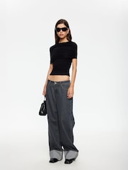 Lioness Black Bella Vita Cape Top - Image 4 of 5