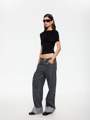 Lioness Black Bella Vita Cape Top - Image 5 of 5
