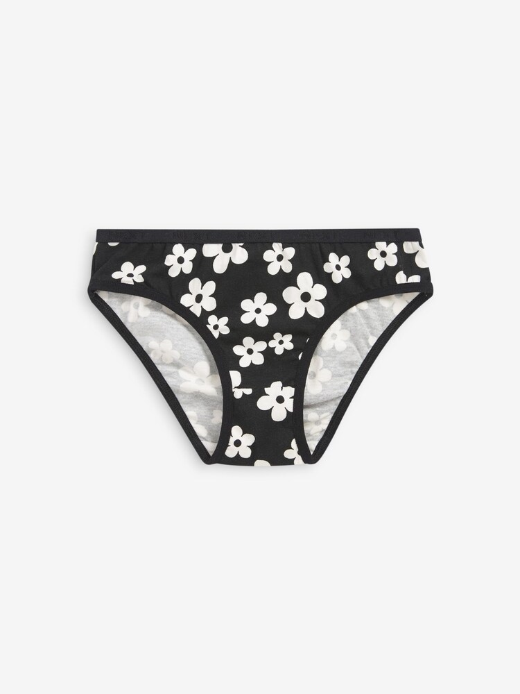 Pink/Black/White Heart 5 Pack Bikini Briefs (2-16yrs) - Image 7 of 7