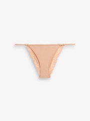 Nude Tanga Ultimate Comfort Brushed Lace Trim Knickers - Image 6 of 7