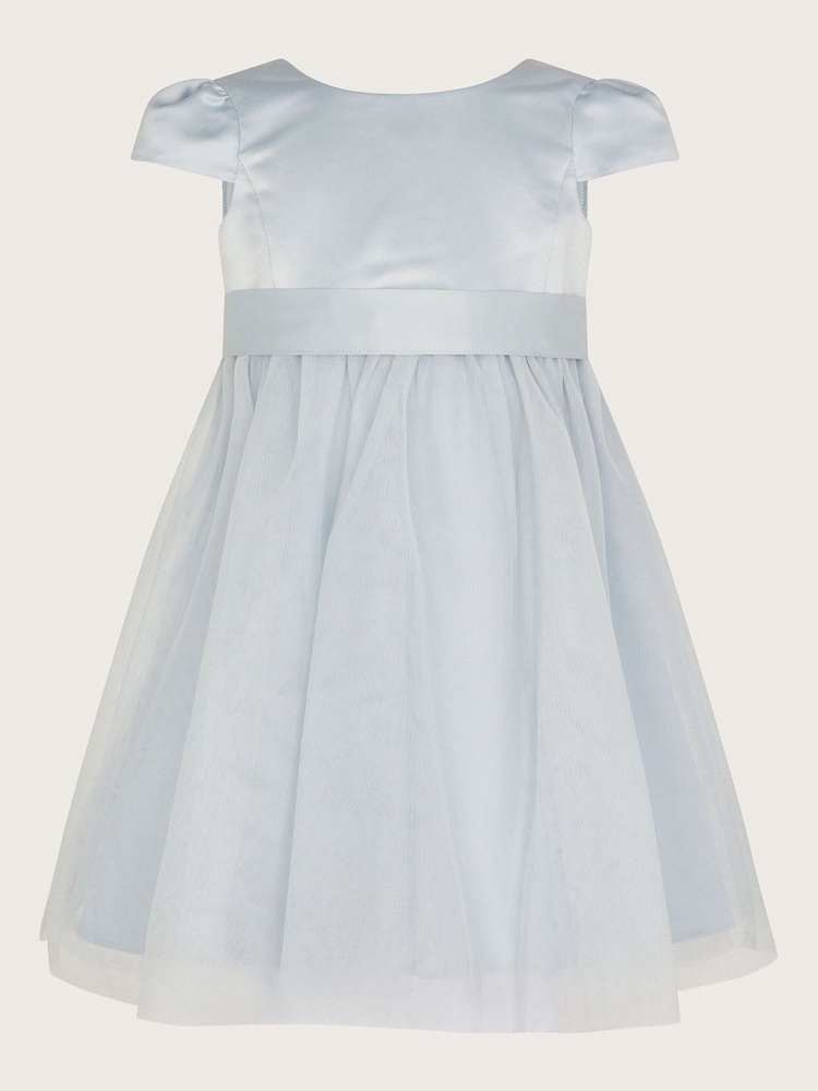 Monsoon Grey Tulle Baby Flower Girl Dress - Image 1 of 3