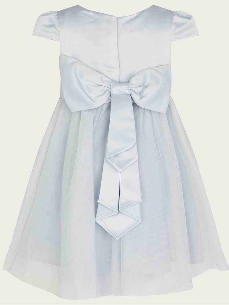 Monsoon Grey Tulle Baby Flower Girl Dress - Image 2 of 3