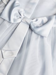 Monsoon Grey Tulle Baby Flower Girl Dress - Image 3 of 3