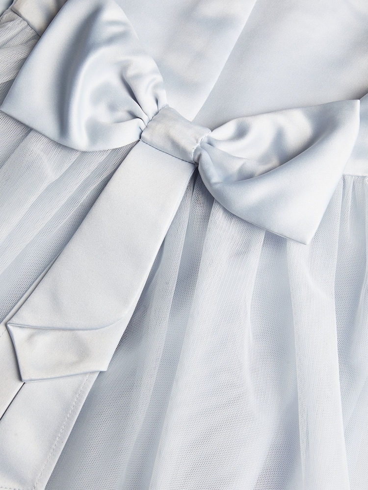 Monsoon Grey Tulle Baby Flower Girl Dress - Image 3 of 3