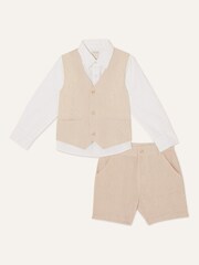 Monsoon Natural Cooper Three-Piece Suit with Shorts - Image 1 of 3
