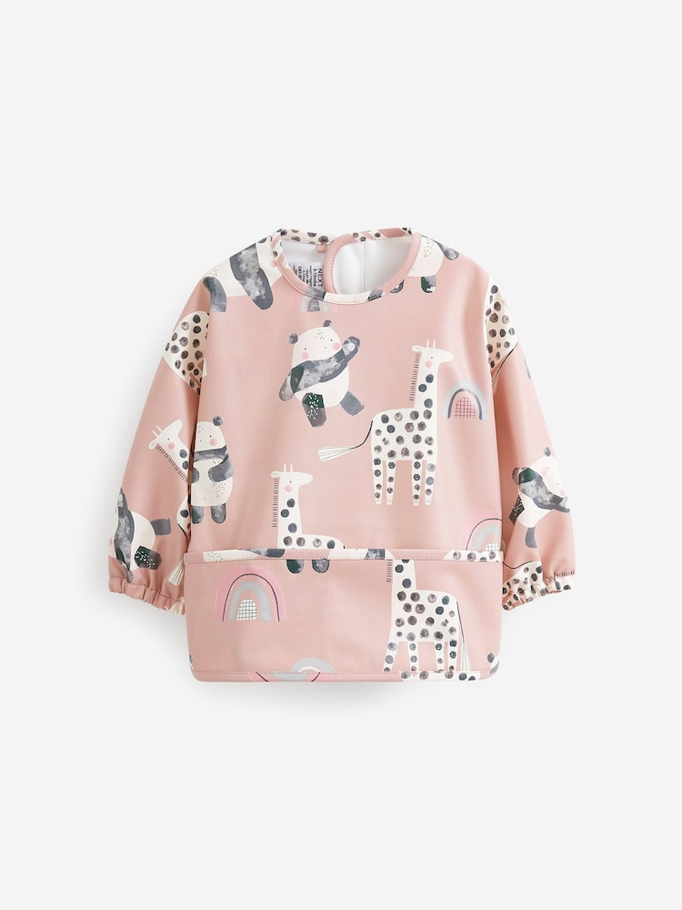 Pink Panda Baby Weaning And Feeding Sleeved Bibs (6mths-3yrs) - Image 1 of 3