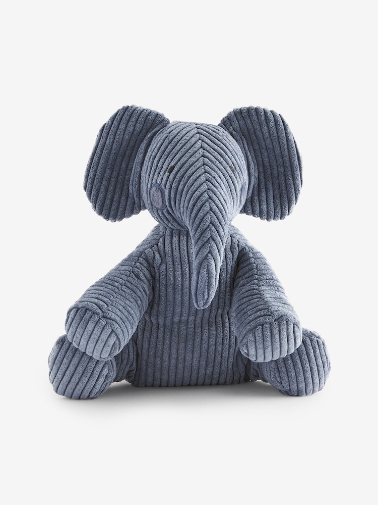 Navy Blue Soft Corduroy Elephant Toy - Image 1 of 3