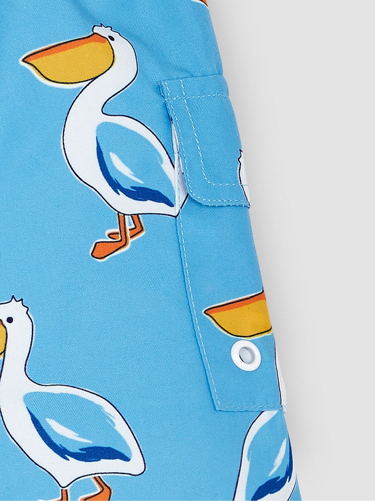 JoJo Maman Bébé Blue Pelican Pelican No Nappy Swim Shorts - Image 2 of 3