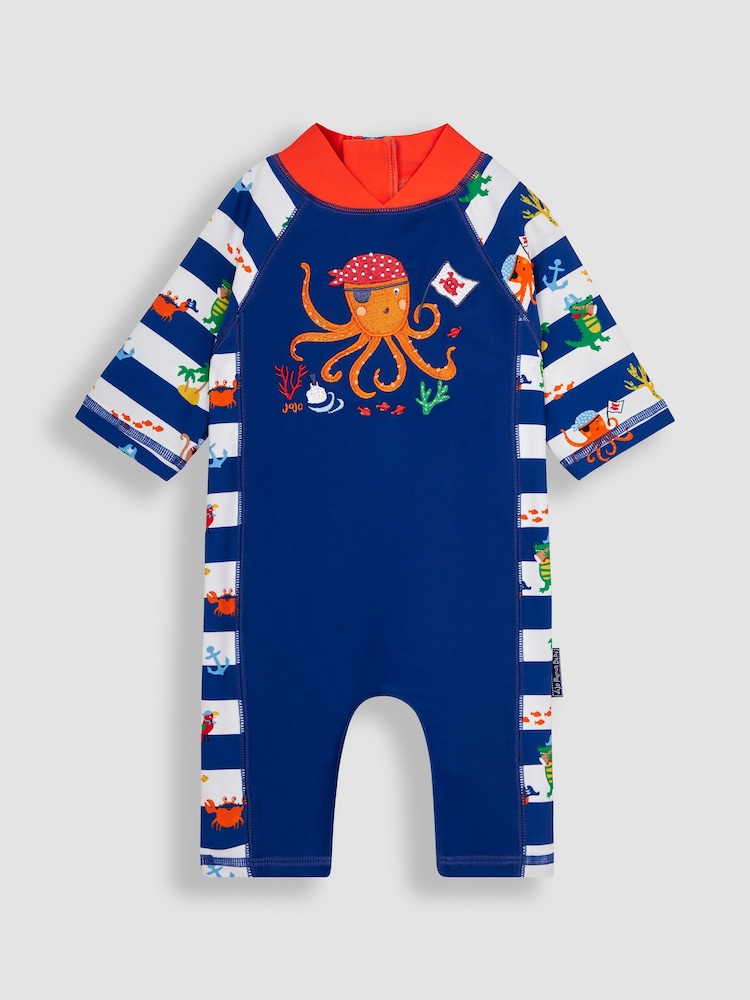 Azul marino pirata - Traje de 1 pieza con protección solar UPF 50 de JoJo Maman Bébé - Imagen 1 de 6