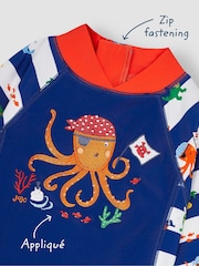 Azul marino pirata - Traje de 1 pieza con protección solar UPF 50 de JoJo Maman Bébé - Imagen 4 de 6