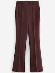 Schokoladenbraun - Straight-Leg-Hose mit Faltendesign - Bild 4 von 5