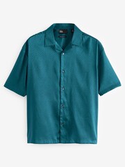 Blue EDIT Short Sleeve Shirt with Cuban Collar - Image 5 of 7