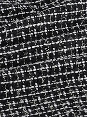 Schwarz/Weiss Tweed - Langärmeliges 2-in-1-Minikleid - Bild 7 von 7