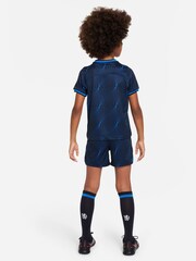 Nike Blue Blank Little Kids Chelsea FC 2023/24 Away 3 Piece Kit Little Kids - Image 10 of 11