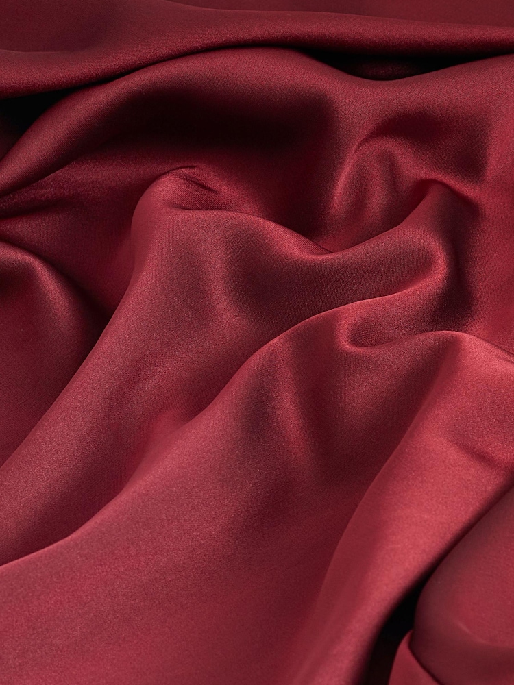 Red Pleat Front Long Sleeve Blouse - Image 6 of 6 Red Pleat Front Long Sleeve Blouse - Image 6 of 6