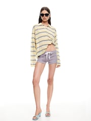 Lioness Yellow Rebels Stripe Long Sleeve Polo Shirt - Image 2 of 5