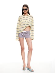 Lioness Yellow Rebels Stripe Long Sleeve Polo Shirt - Image 3 of 5