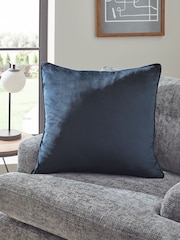 Navy 59 x 59cm Matte Velvet Cushion - Image 1 of 6
