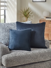 Navy 59 x 59cm Matte Velvet Cushion - Image 2 of 6