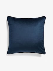 Navy 59 x 59cm Matte Velvet Cushion - Image 5 of 6