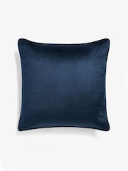 Navy 59 x 59cm Matte Velvet Cushion - Image 6 of 6