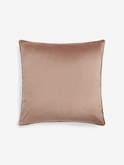 Espresso Brown 59 x 59cm Matte Velvet Cushion - Image 4 of 5